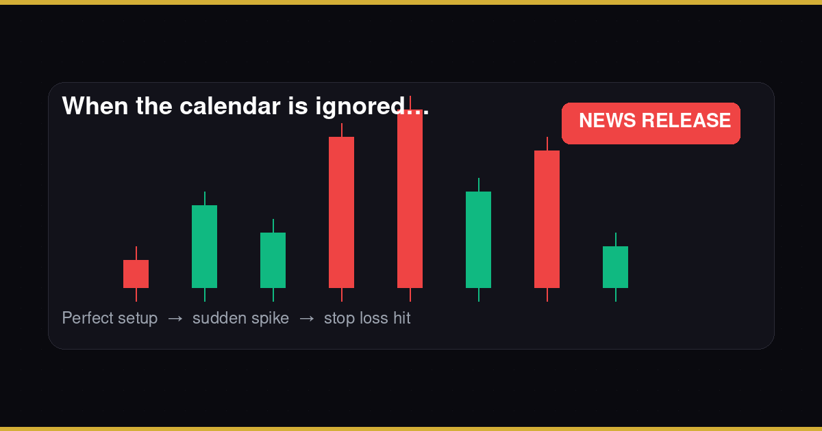 Chart volatility spike after a news release